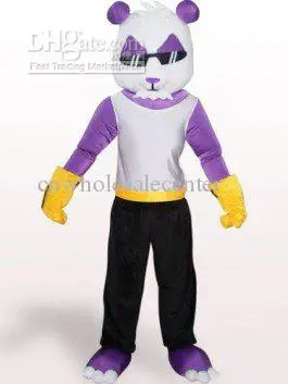 

Новинка, Лидер продаж для взрослых, пенопластовая Милая фиолетовая панда, необычная мультяшная фотография, рождественское платье, костюм-талисман на Хэллоуин