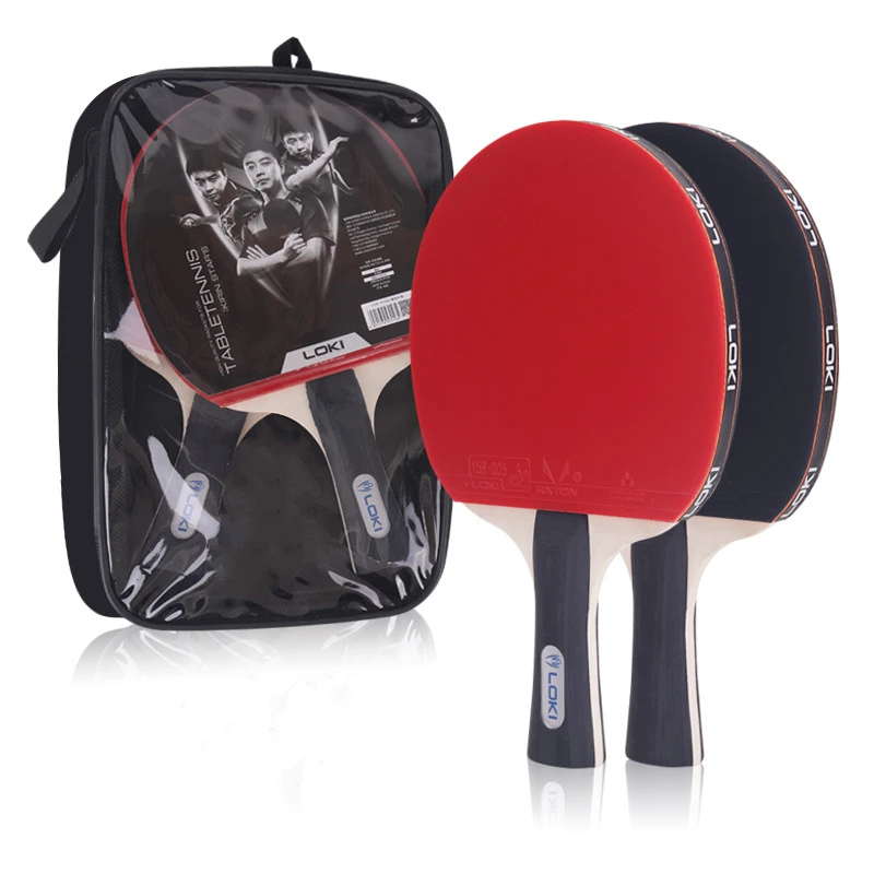 LOKI K1000 Professional Table Tennis Racket Set Carbon Fiber Tube Tech Ping Pong Bat Competition Powerful Ping Pong Paddle