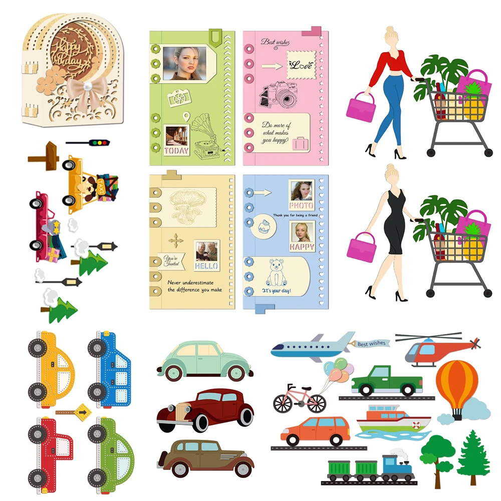 

35 шт., металлические Вырубные штампы для грузовиков, вертолетов