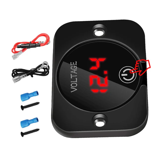 Voltmetro Digitale Per Auto 12-24V Con Display LED - Impermeabile E Con Protezione Inversione - Foto 3