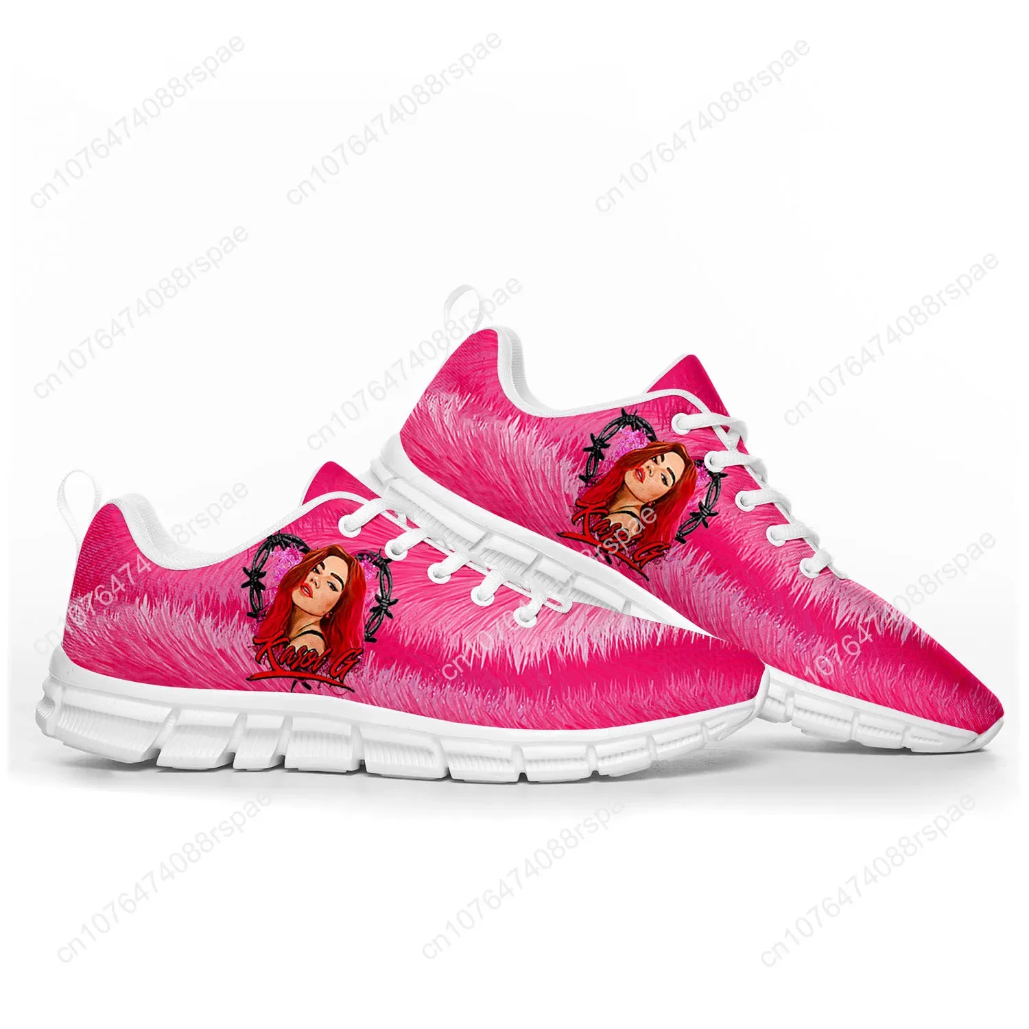 Karol G Singer Printed Sports Shoes Mens Womens Teenager Kids Children Sneakers Casual Custom High Quality Couple Shoes White