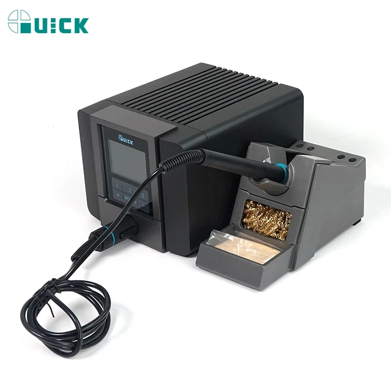 QUICK TS1200A Lead Free BGA Soldering Iron Station LED Display with One Soldering Tip for Phone Motherboard Repair 110 220V tool