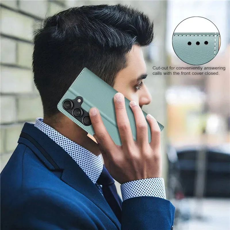 Leather Wallet Card Holder Phone Case - Elegant Luxury Design