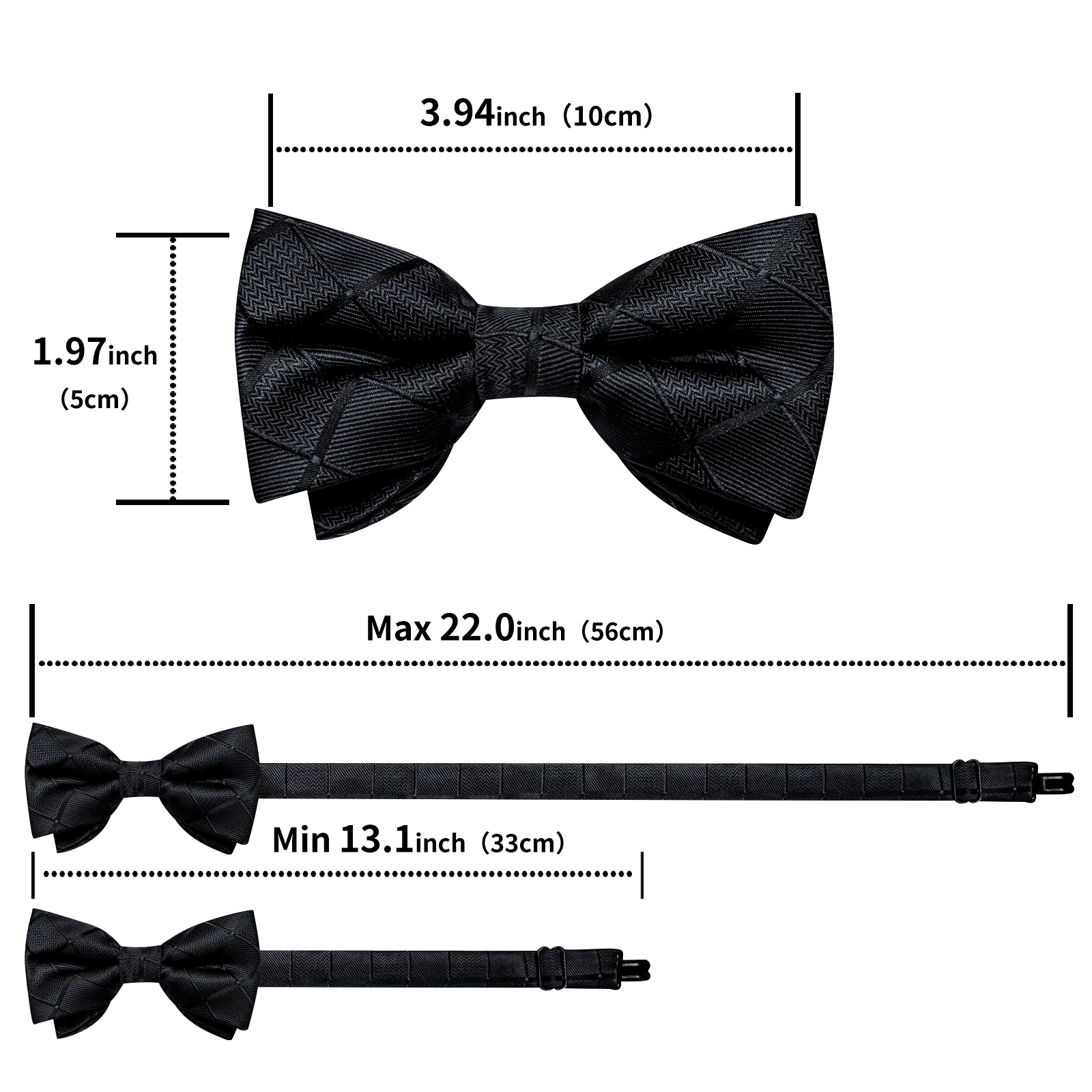 Bow Tie Necktie Set Adjustable Boys Girls Kids Bow Tie Set Handkerchief Infant Children Pre-tied Black White Green Red Butterfly Gravata for Wedding