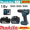 Genuine 18V 5/6/9Ah makita Battery for rechargeable large capacity Power Tools Replacement Li-Ion Battery+charger+electric drill