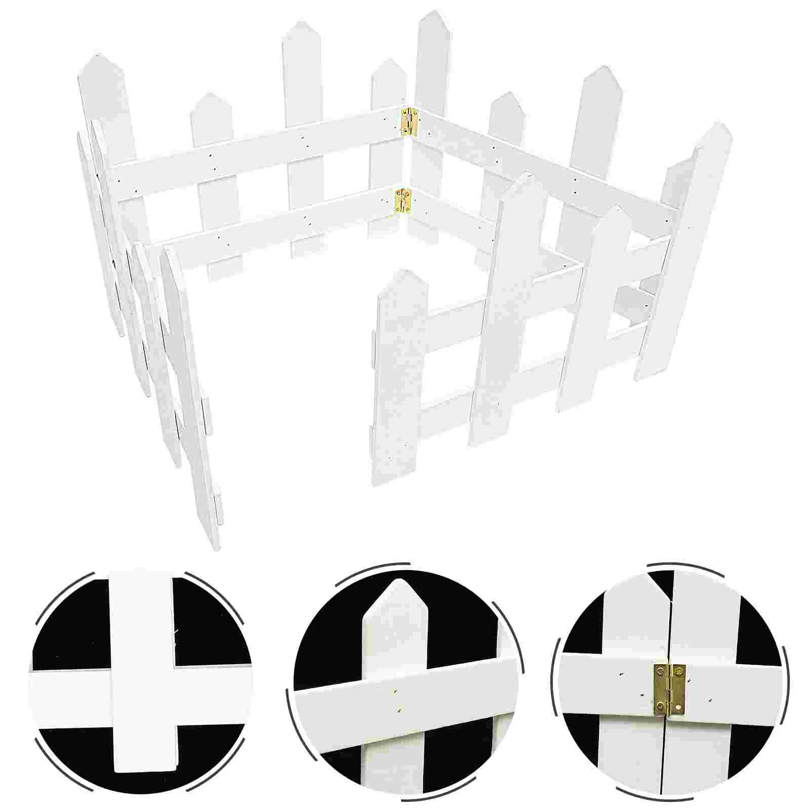 

120x25cm Outdoor Carbonization Fence Wooden Barrier Garden Parapet Balcony Basket Planter Plant Fence Decoration