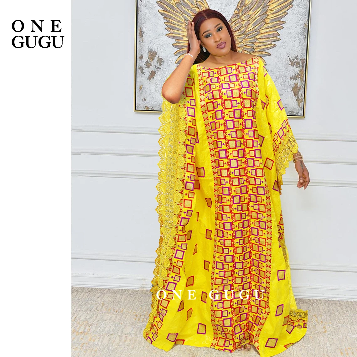 2022 New Nigerian Original Bazin Dress Big Size African Robe Dashiki