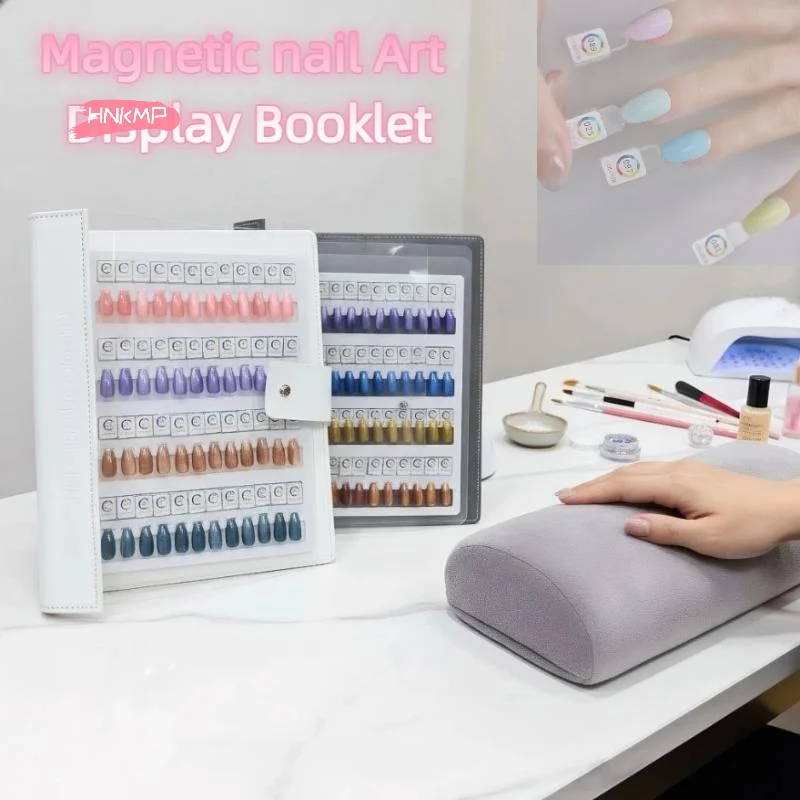 Magnetic Tips Nail Art Swatch Book-48/96/144/192 Colors Large Acrylic Works Display Manicure Color Test Storage Card