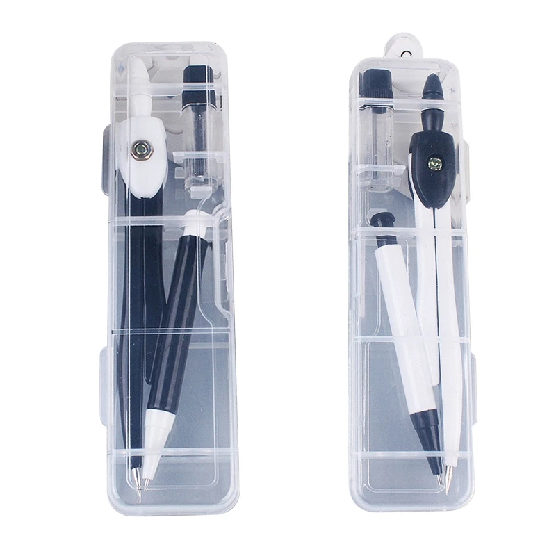 

Metal with Pencil Box School Students Drafting Draw Circle Supplies