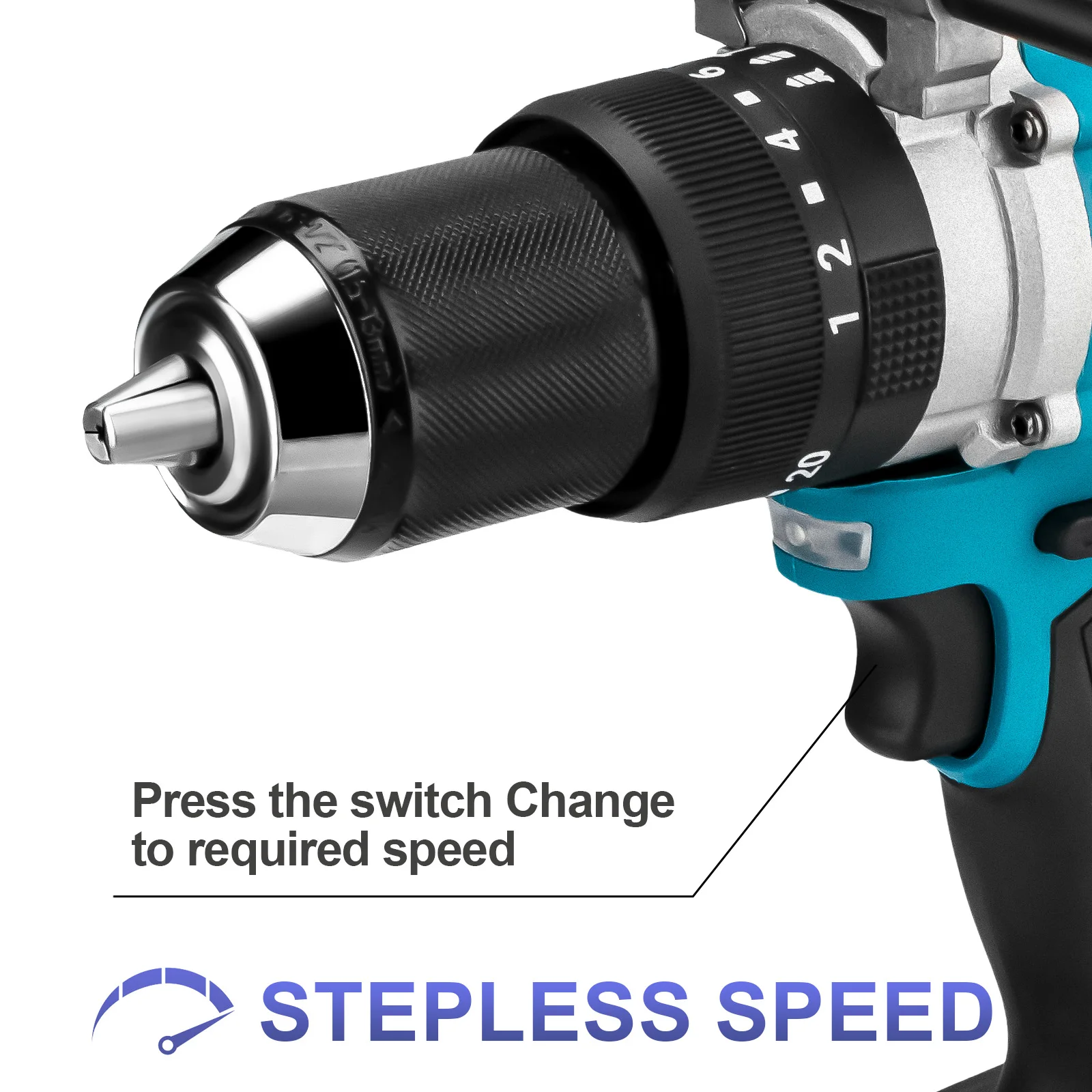 650NM 13MM Brushless Electric Drill 20+3 Torque Cordless Impact Drill Hammer Li-ion Electric Screwdriver For Makita 18V Battery 5