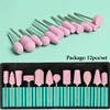 12Pcs Nail Drill Bits quartz stone Head Replacement  For Pedicure Electric Manicure device Accessories Mill File NAD040 5