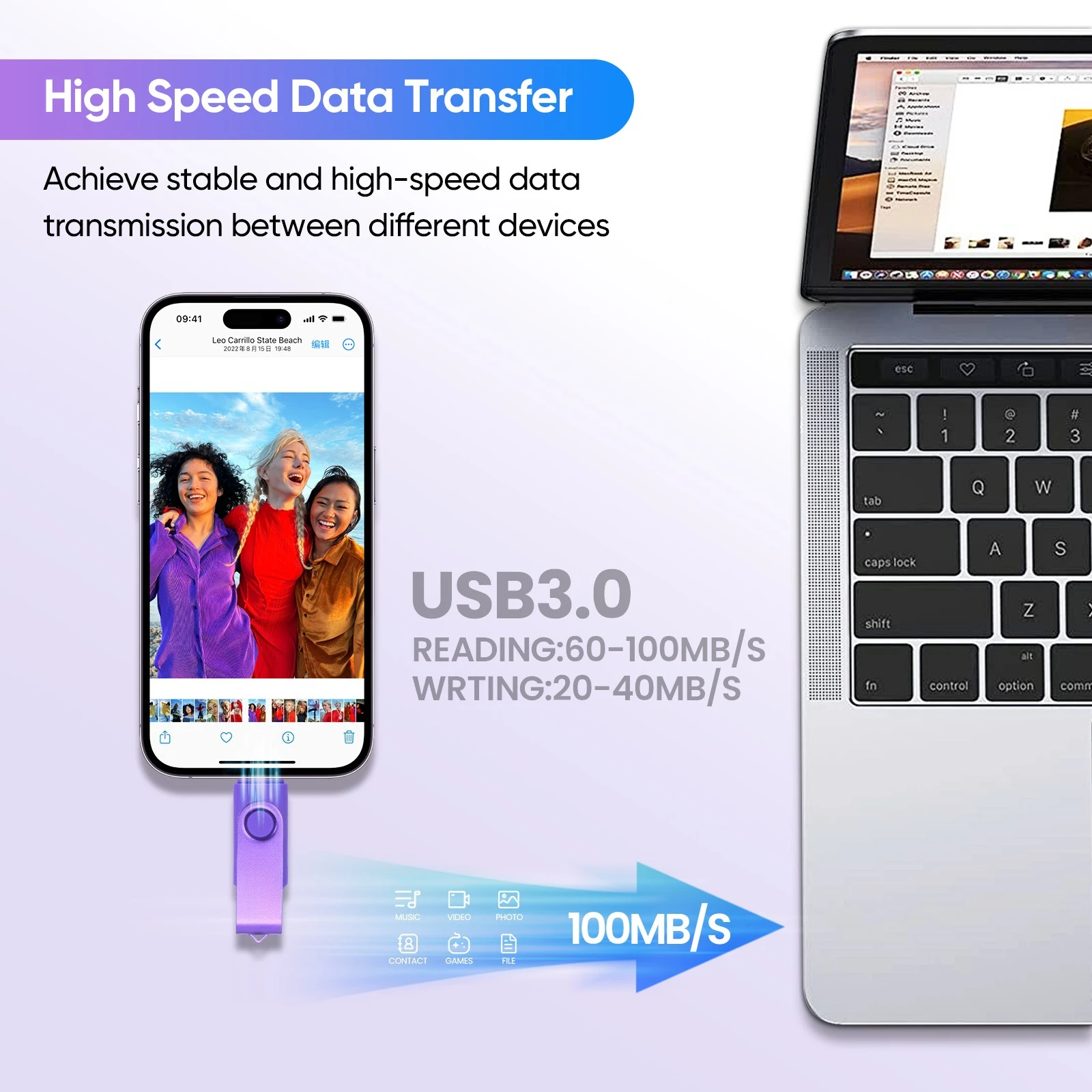 타입C 2 in 1 USB 3.0 플래시 드라이브 128GB 컬러풀 회전식 펜드라이브 64GB 고속 메모리 스틱 32GB 무료 맞춤 로고 U 디스크