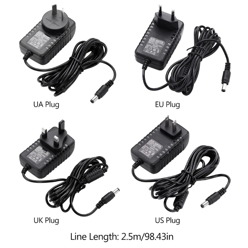 12V Keyboard with Long 8.2ft Cable Power Adapter for Yamahas Keyboards Power Supply Cord Cable Adapter