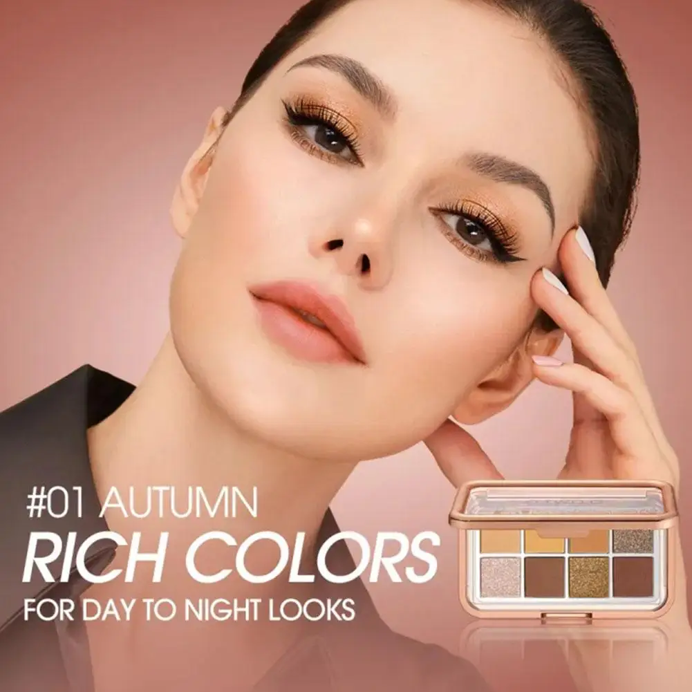 

O.TWO.O Eyeshadow Palette 8 Colors Shimmer Matte Eye Waterproof Shadows Eye Long-lasting Shiny Cosmetics Shadow Pigments K0X7