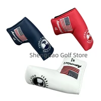 1pc Golf Putter Cover PU Leather Closure Pine Pattern Golf Club Cover Blade Putter Cover Protector 1