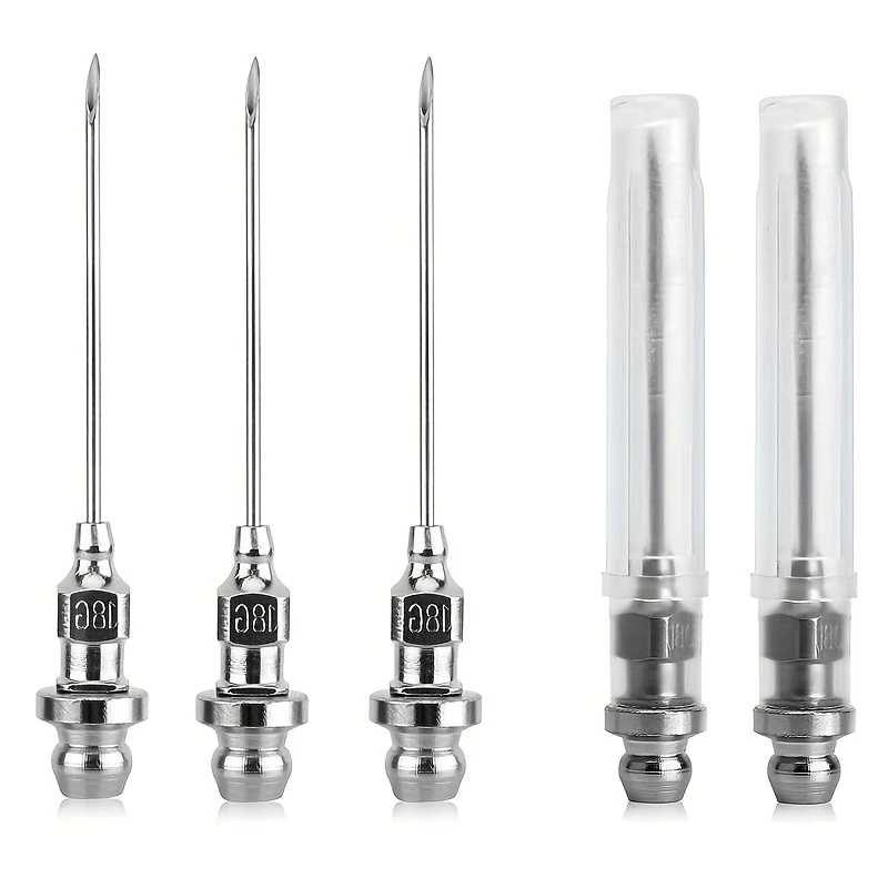 

5pcs Grease Needles, Mini Bearing Grease Needle Nozzle Portable Removable Needle Air Nozzle Grease Tool For Ball Joints