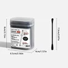 100Pcs/Box 2-in-1 Ear Digging Spoon Double Ended Cotton Stick Spiral Ear Cleaner Disposable Cleaning Black And White Cotton Swab 6