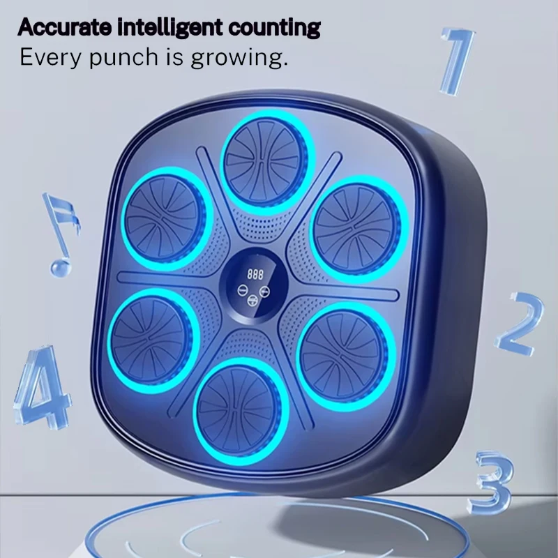 Smart Music Boxing Machine Bluetooth Wall Mounted Music Boxing Trainer Gym Home Electronic Target Punching Equipment