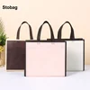 StoBag 50pcs Wholesale Non-woven Tote Bags Shopping Portable Fabric Gift Clothes Packaging Reusable Pouch Custom Logo(Extra Fee) 1