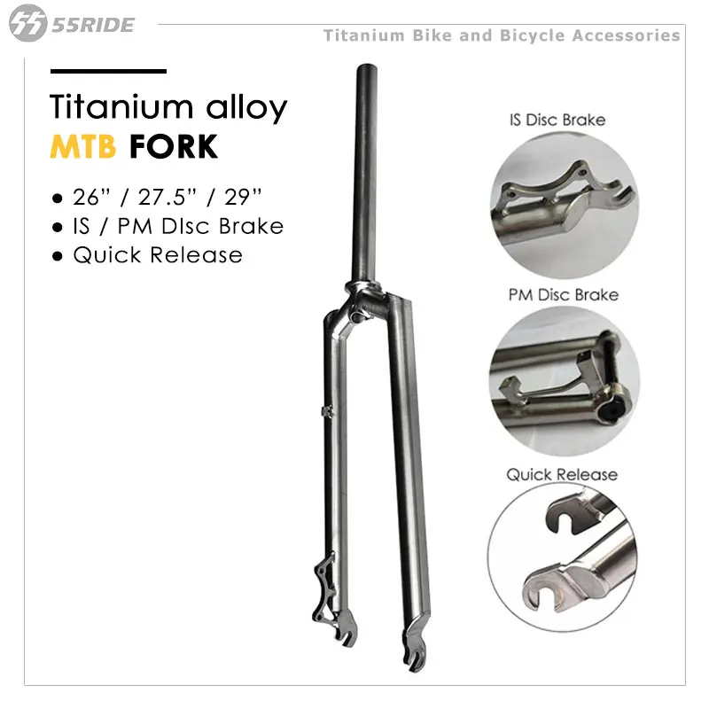 Hard Fork M Part Rigid Mtb Fork Titanium Alloy Straight MTB Bike