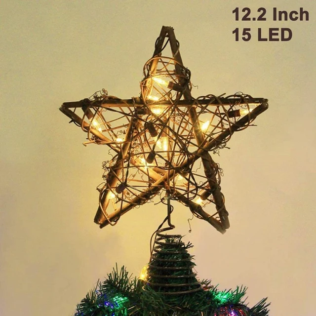Led Lighting Christmas Tree Topper Light Up Star Xmas Tree Ornaments