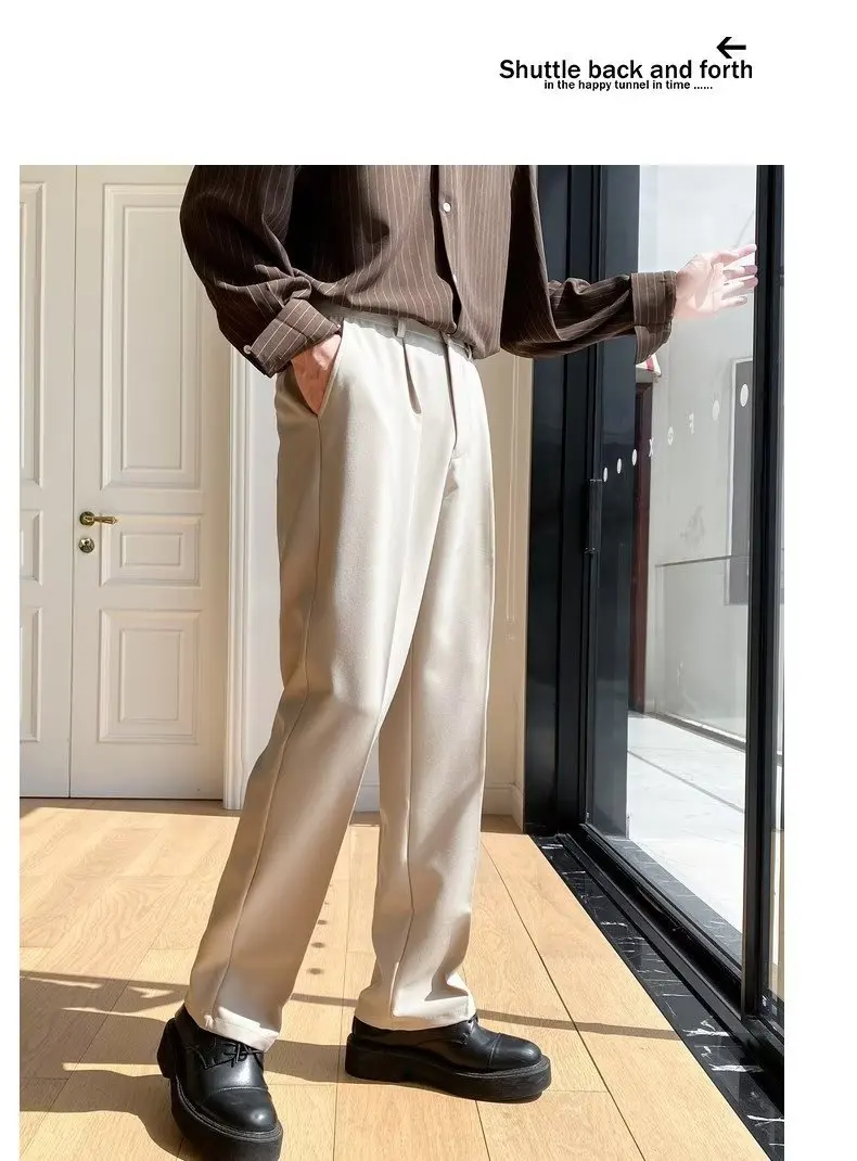 メンズ 春秋 韓国 スーツパンツ ドレープ ストレートパンツ S8113053169a54e3ca6fbcc59090b7