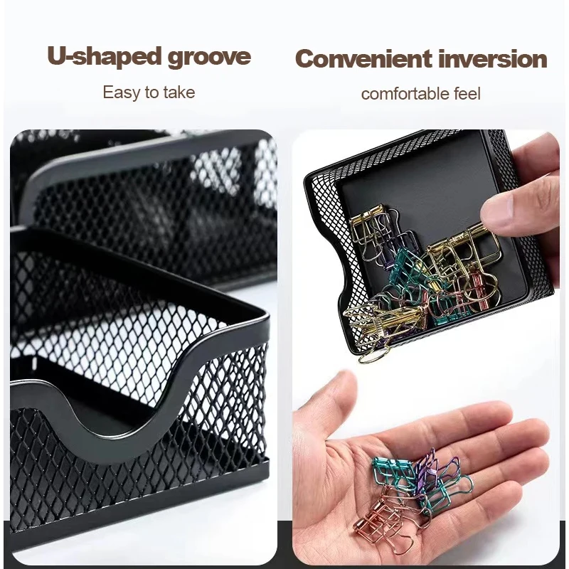 Pen Holder Multi-functional Combination Desktop Storage and Organization Metal Hollowing Process 7-grid pen holder desk organizer pen and brush holder pencil holder tool