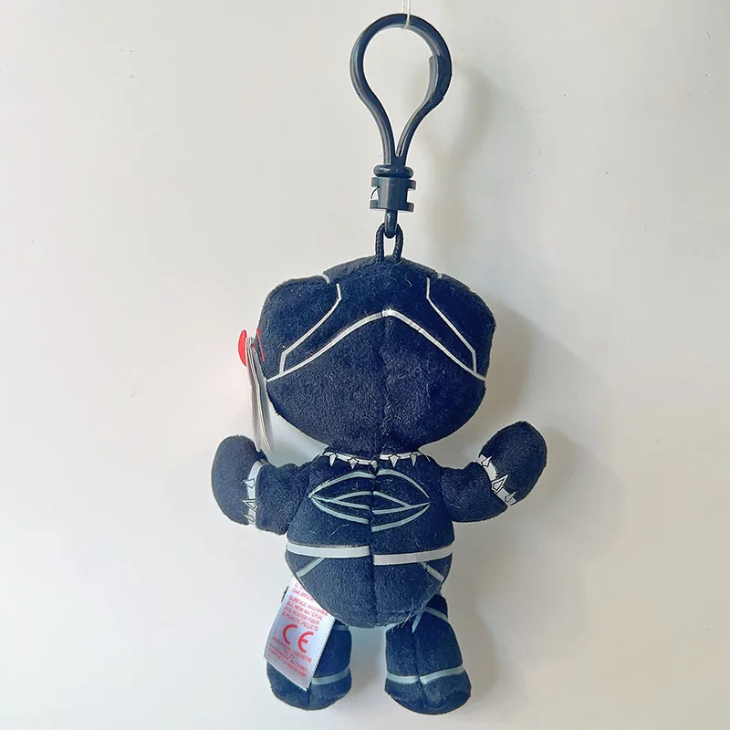9cm Ty Beanie Big Eyes Small Pendant Keychain Clips Mini Stuffed Plush Toy Doll Leopard Black Panther Children Christmas Gifts 5