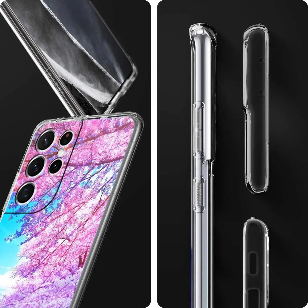 Cherry Blossom Mount Fuji Clear Phone Case