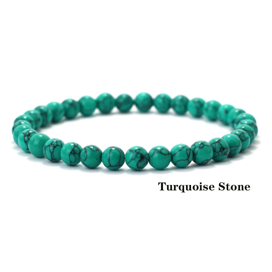 Blue Turquoise Stone Beaded Meditation Yoga Bracelet