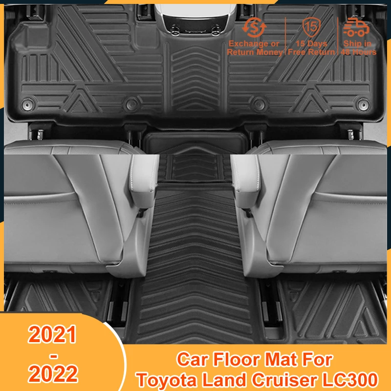 

2021-2022 Floor Mats for Toyota Land Cruiser LC300 2021 2022 Accessories TPE Waterproof Non-Slip Scratch Foot Pad