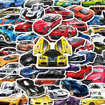 50 adesivi per auto fantastici, adesivi per auto da corsa e decalcomanie per bambini, custodia per telefono, chitarra, scooter, laptop, adesivi decorativi per bollitore