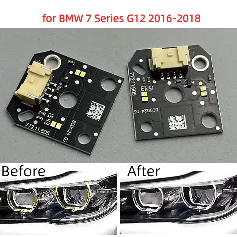 BMW 7 시리즈 G12 로우 버전 2016 2017 2018 차량용 흰색 헤드라이트 DRL 밸러스트 칩 회로 기판 주간 주행등 광원