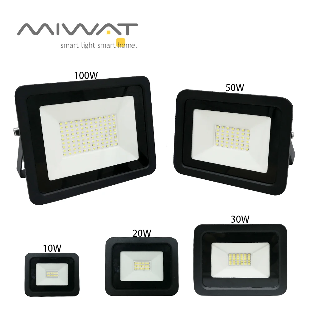 LED Flood Light 110V/220V 100W 50W 30W 20W 10W Outdoor Waterproof Reflector Spotlight Street Light Wall Lamp Garden Lighting led flood light
