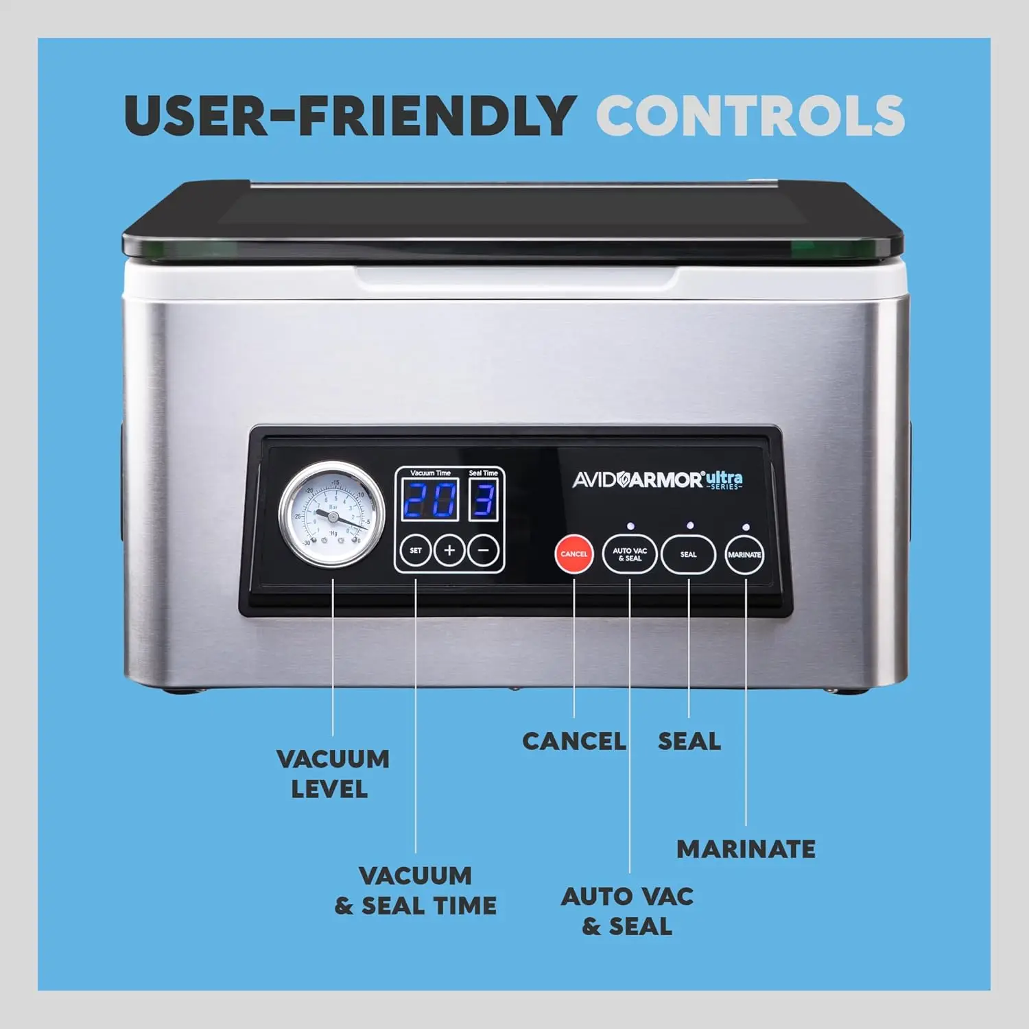 Ultra Series for Wet Foods, Meat Vacuum Packing Machine, Compact with 11.5-Inch 6