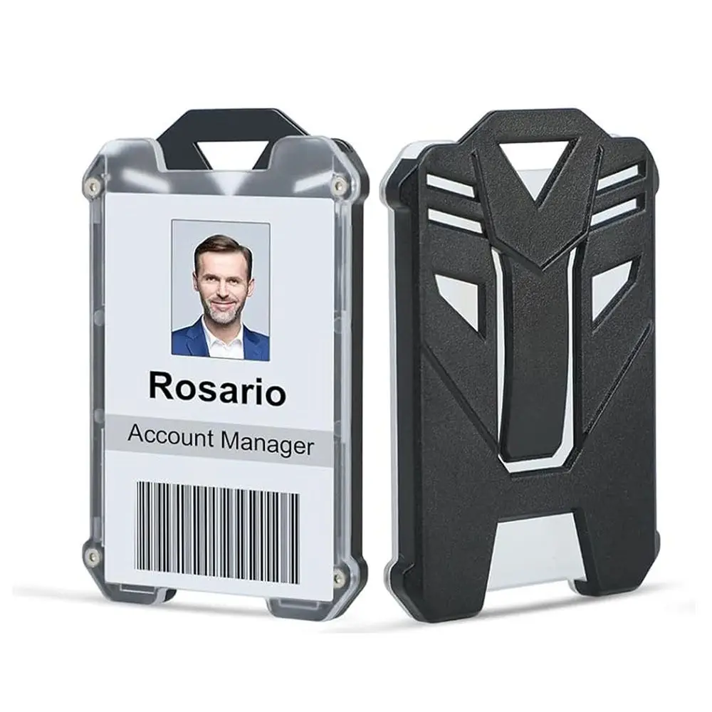 Retractable Badge Holder Heavy Duty Badge Keychain with Belt Clip Tactical ID Card Holder