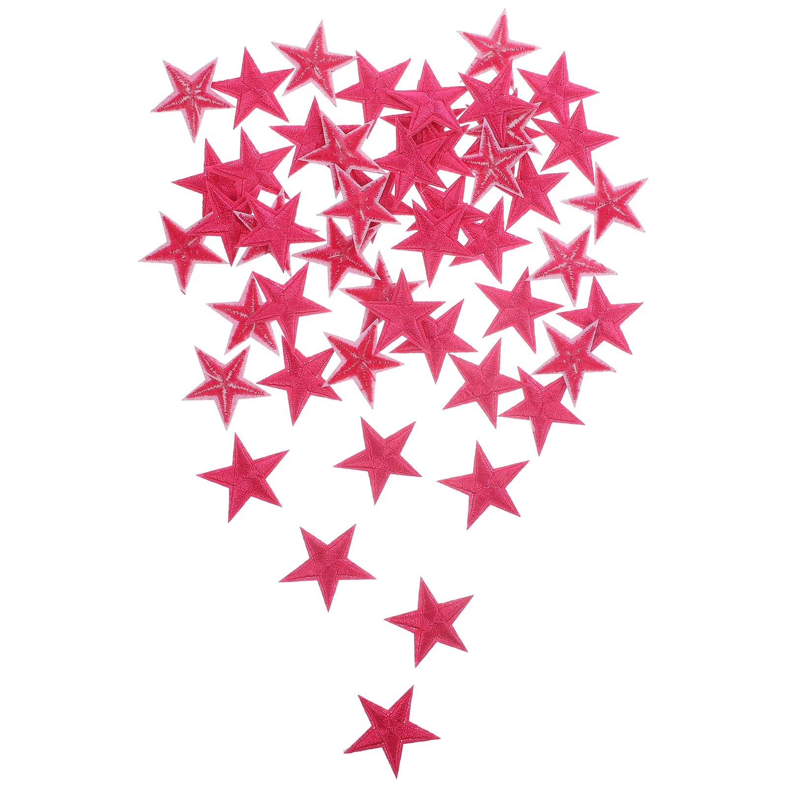 

50 Pcs Embroidered Jeans Decorative Iron Patches Star for Clothing Backpack Hat Applique