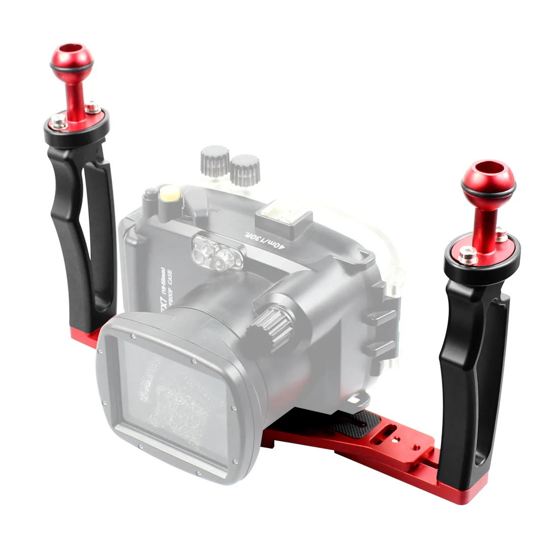 Verstellbarer Doppel griff Tablett Stabilisator Rig Tauchen Upgrade für Gopro13 Canon DSLR Kamera Smartphone Unterwasser gehäuse Halterung – Detail 24
