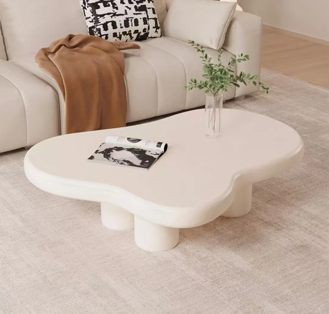 Cloud Coffee Table Nordic Home Living Room Small Apartment Simple Modern Shaped Table Cream Wabi-Sabi Net Black Coffee