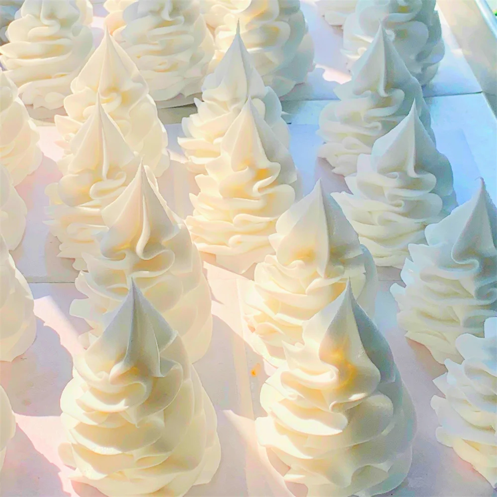 DIY Party Decoration Display Plastic Pink Softserve Chocolate Icecreams White Cream Head Suit Cone Fake Food Kitchen Accessories