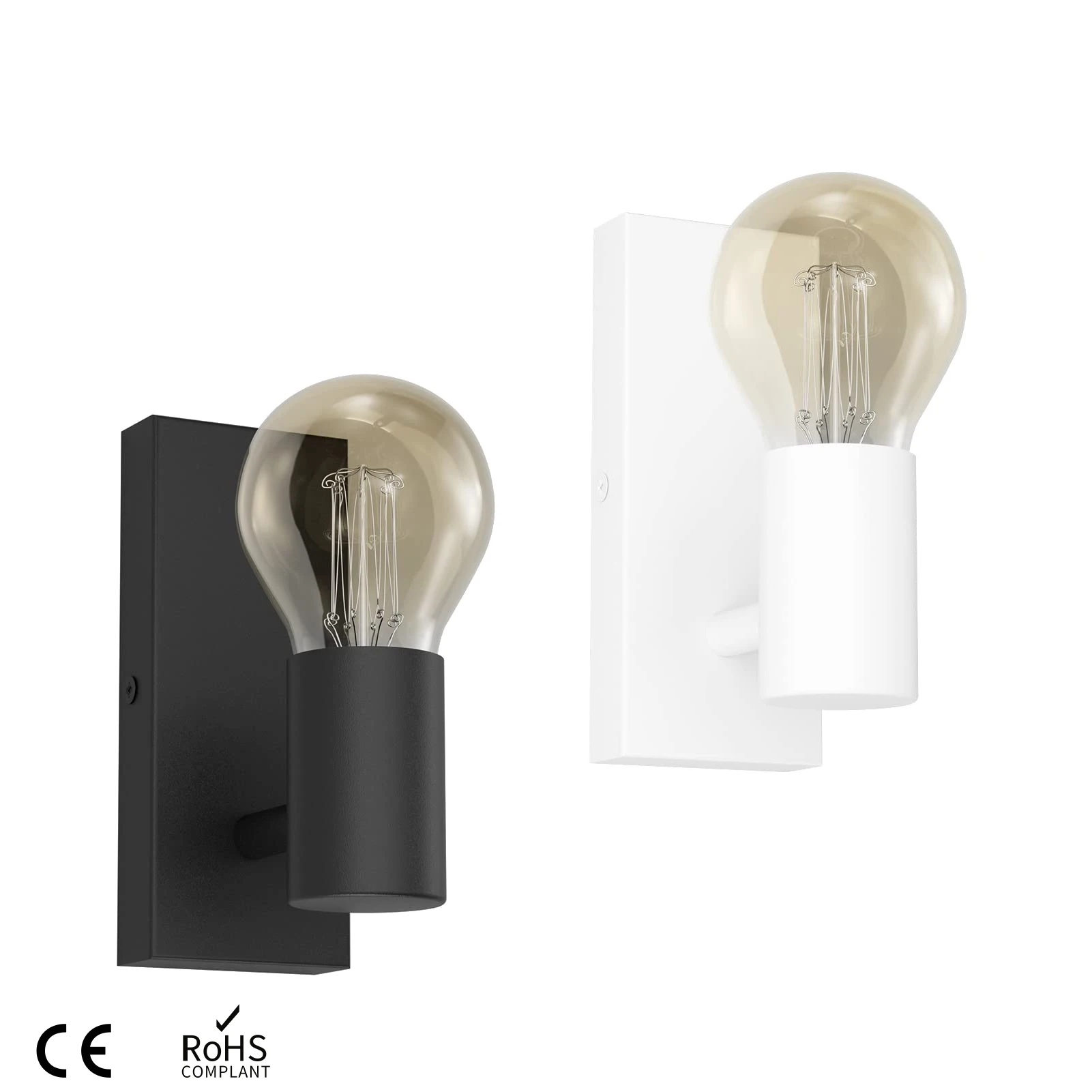 Nordic Wrought Iron Wall Lamp 350 &deg; rotation White Black E26 E27 Modern Wall Light Indoor Aisle Hallway Living Room