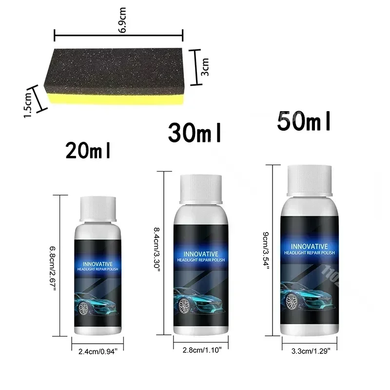 Clear Headlight Repair Kit for Car Oxidation and Yellowing