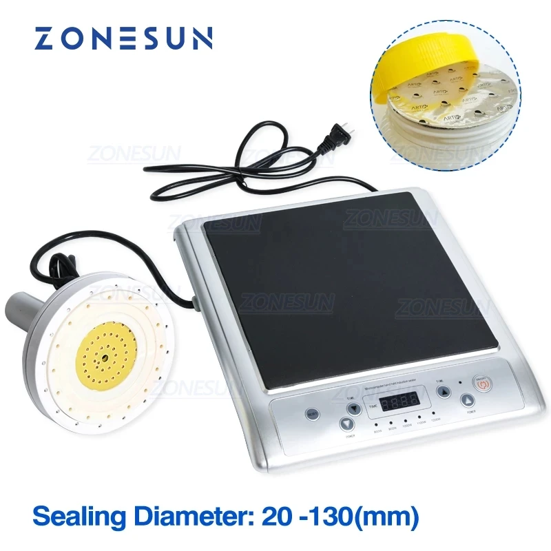 ZONESUN GLF-500L Microcomputer Hand-held Electromagnetic Induction Aluminum Foil Cap Sealing Machine Continuous Induction Sealer mussidan stainless steel kitchen pvdf filter 1500l ultrafiltration machine 500l ppuf filter