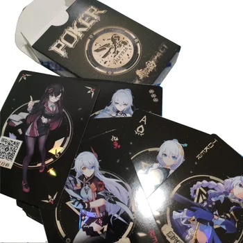 Аниме Honkai Impact 3 лазерные блестящие настольные игры карты Рита киана Броня косплей в твердом переплете покерная игрушка коллекционный подар...