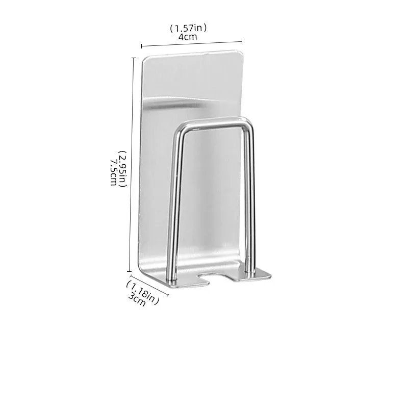Silver Stainless Steel Toothbrush Holder Shaver Cup Wall Mount no drill Toothbrush Storage Rack Bathroom Accessories