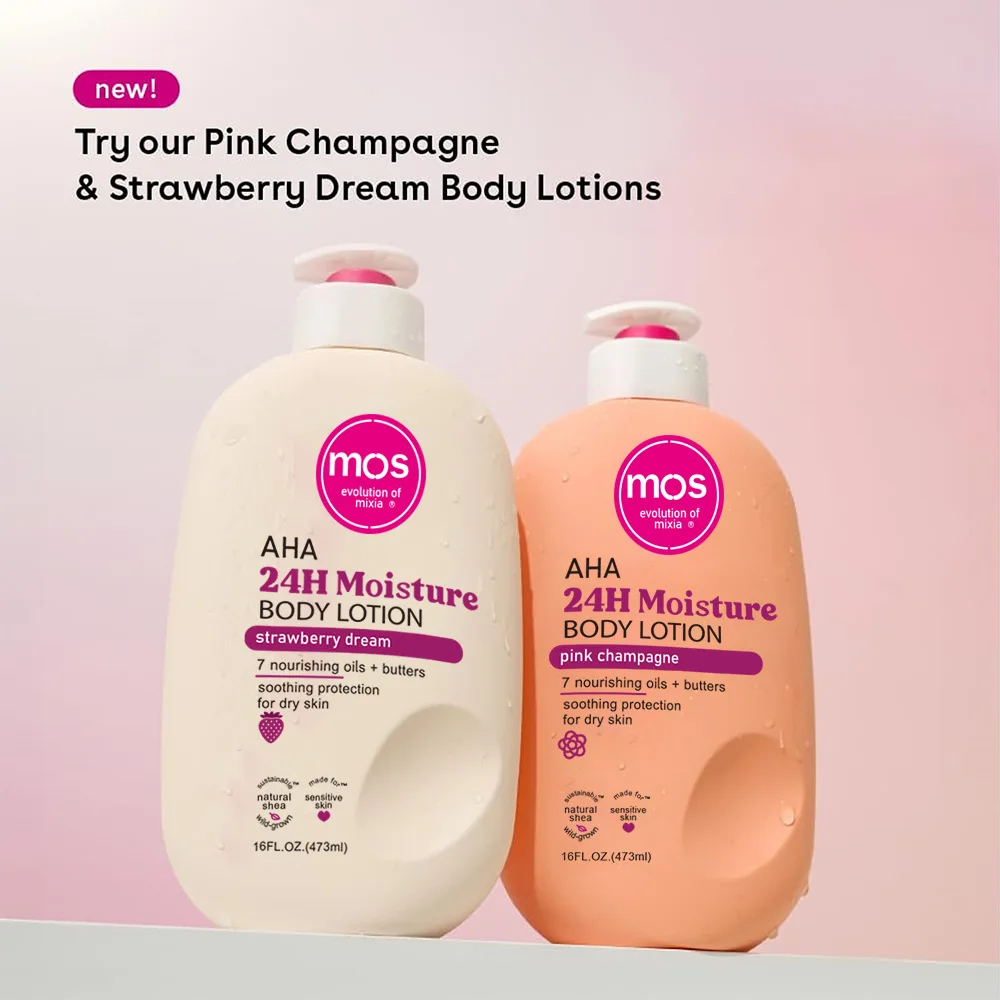 Firming Brightening Whitening Deep Moisturizing 24-hour Moisturizing Body Lotion Pink Champagne and Strawberry Dream Scent
