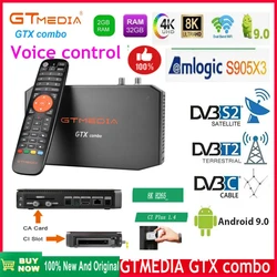 2024 Hot GTMEDIA GTX Combo 4K 8K H265 UHD Satellite Receiver DVB-S2/T2/C 2G+32GB Support CA CI Plus 1.4 CI+SATA-HDD