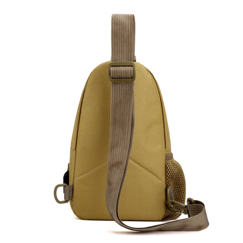 New Multifunction Men's Chest Bag Fashion USB Charging Shoulder Phone Bag Casual Male Crossbody Bag Sports Travel Sling Bag