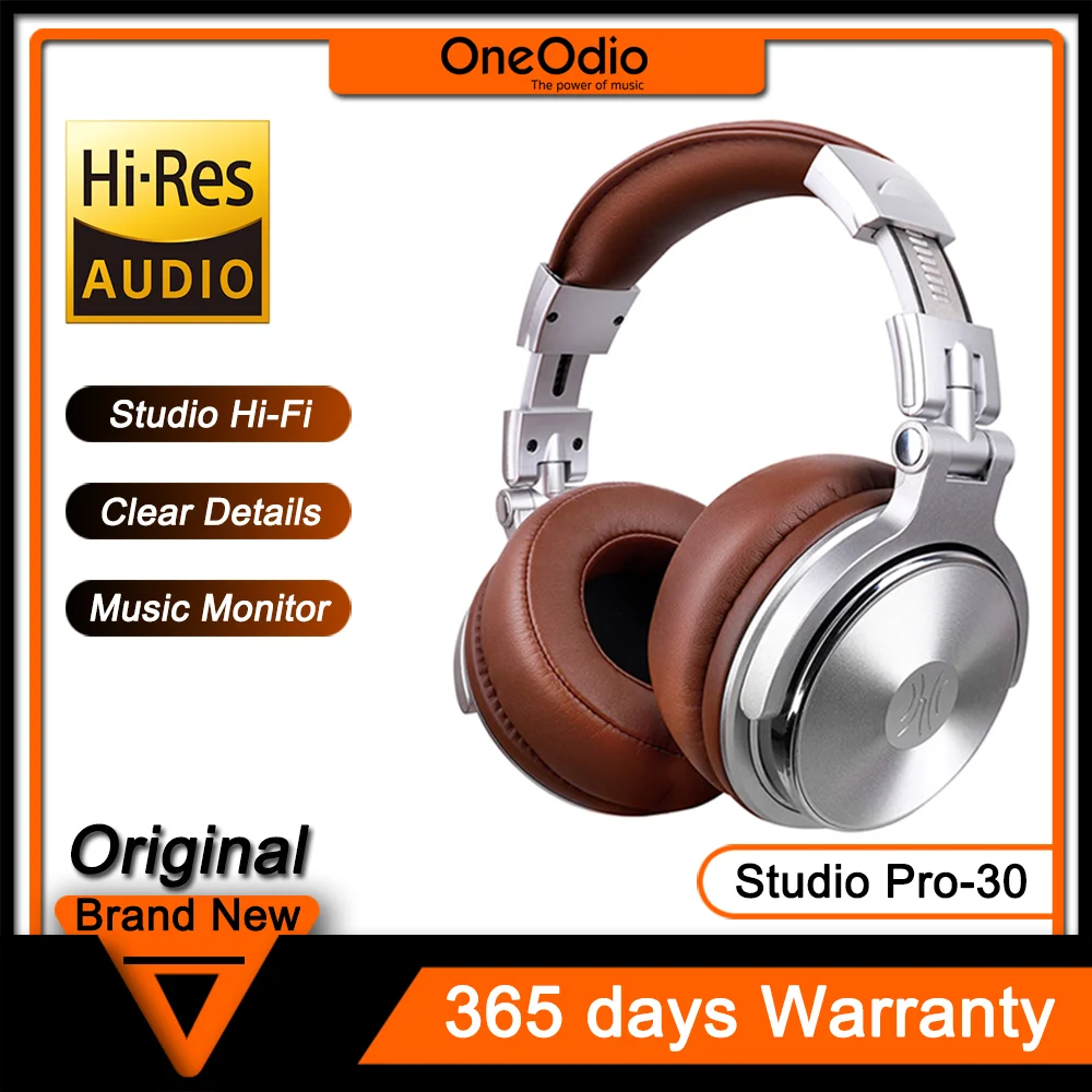 Casque DJ Oneodio Studio avec Microphone, Casque Over Ear avec Basse  Profonde Stéréo et Prise Jack 3,5/6,3mm pour la Surveillance et  l'Enregistrement de Musique