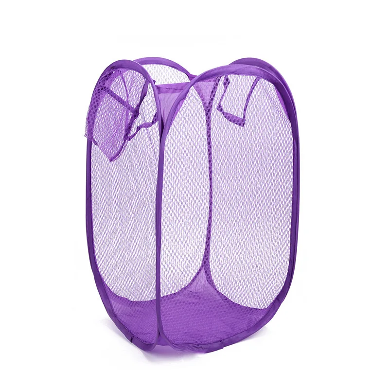 Breathable Foldable Mesh Laundry Basket - Large Capacity